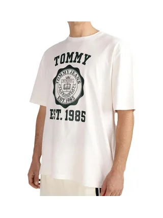 T-shirt Blanc Homme Tommy Hilfiger Crest Varsit 1