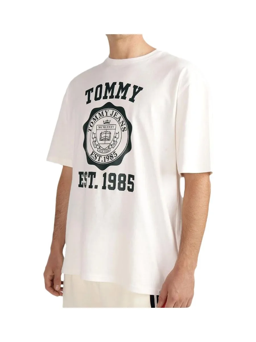 T-shirt Blanc Homme Tommy Hilfiger Crest Varsit 2