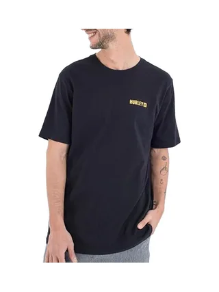 T-shirt Noir Homme Hurley Corners 1