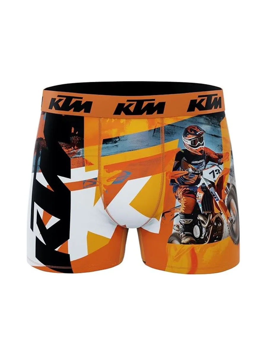 Boxer Noir/Orange Garçon KTM Moto Cross 1