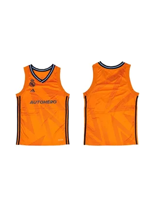 Real Madrid Maillot de Basketball Orange Homme Adidas 2024/25 2