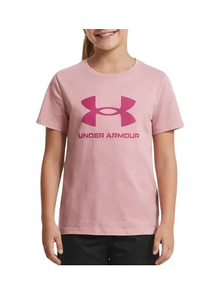 T-Shirt Rose Fille Under Armour Big Logo 1