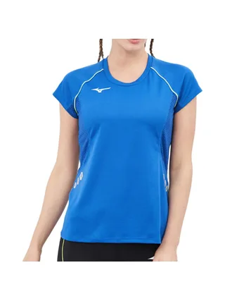 T-Shirt Bleu Femme Mizuno Wos 1
