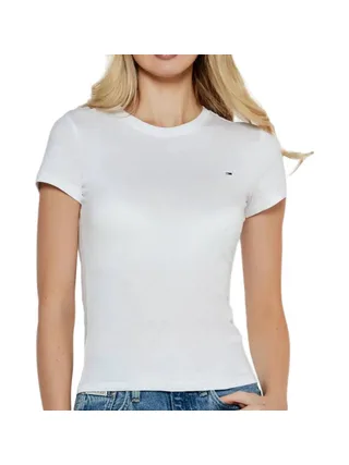 T-shirt Blanc Femme Tommy Hilfiger Tjw C 1