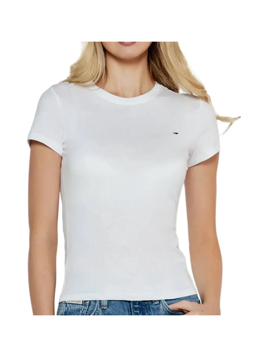 T-shirt Blanc Femme Tommy Hilfiger Tjw C 2