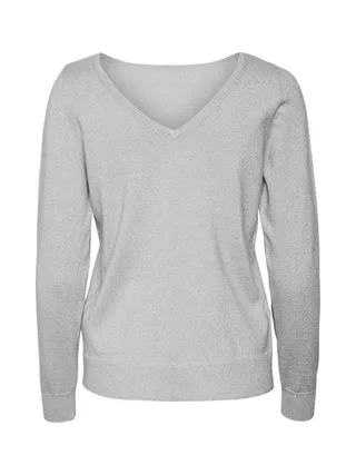 Pull Gris Clair Femme Vero Moda Happyglitter 1
