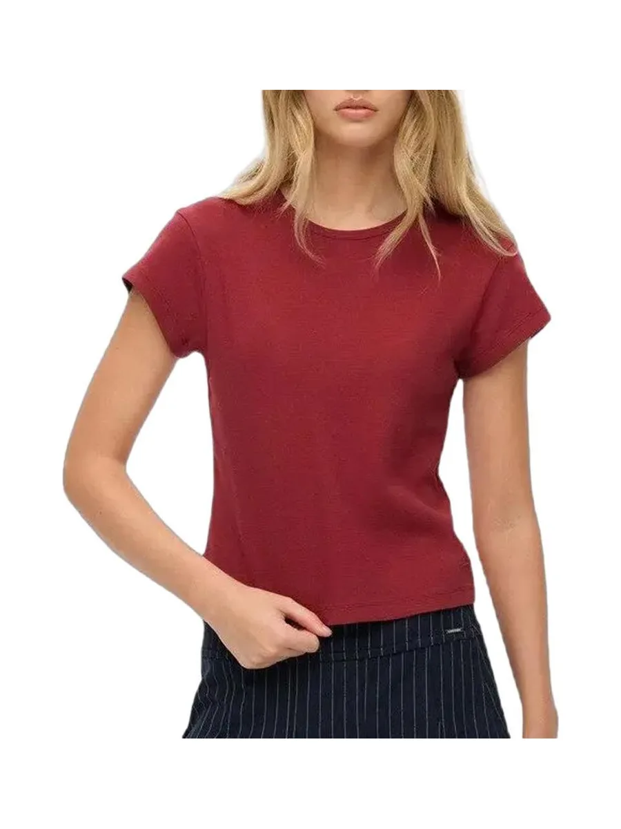 T-shirt Rouge Femme Superdry Athletic Essential 1