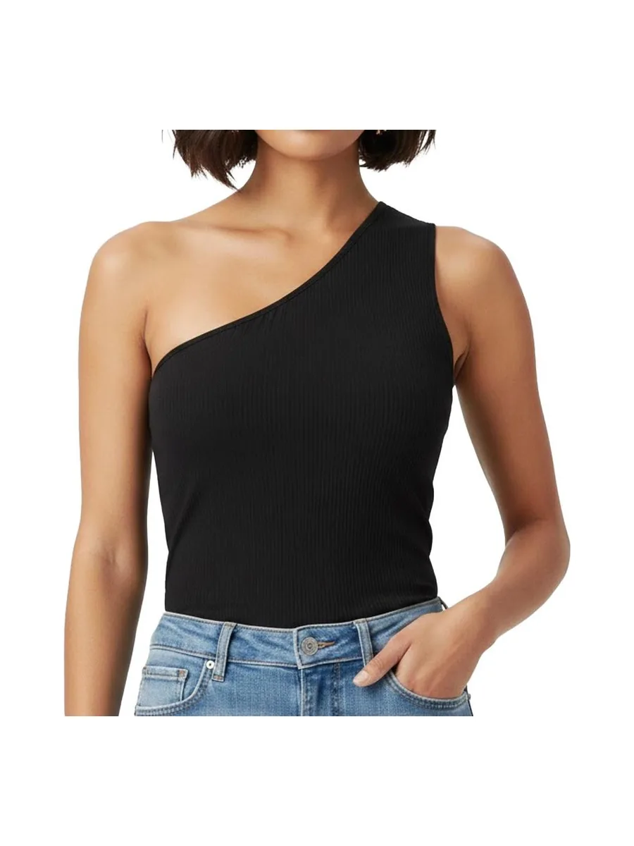 T-Shirt Noir Femme Pieces Cruka 2