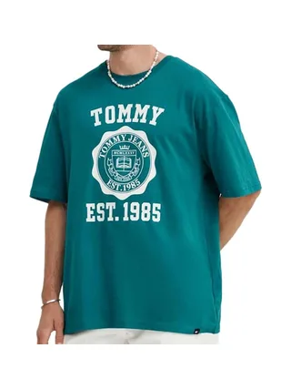 T-shirt Bleu Homme Tommy Hilfiger Crest Varsit 1