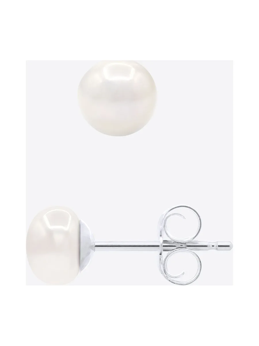Boucles Perles 5-6mm Argent 5