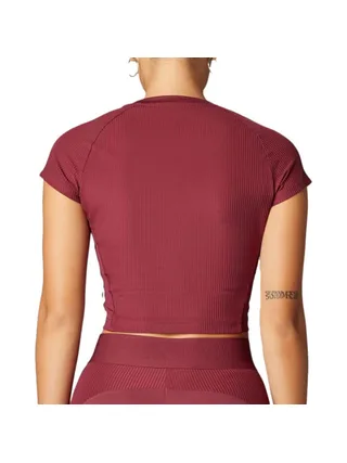 T-Shirt Bordeaux Femme Adidas Hyglm 2