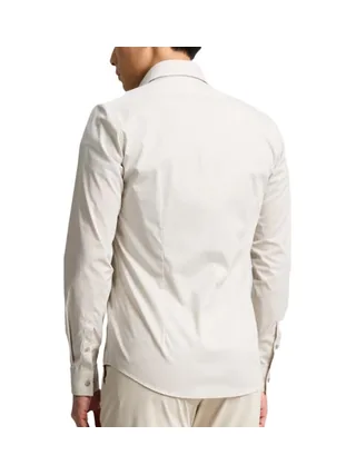 Chemise Beige Homme Calvin Klein Jeans Poplin Micro 2