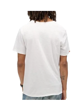 T-Shirt Blanc Homme Superdry Raw 2
