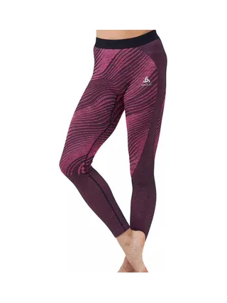 Legging Technique Noir/Rose Femme Odlo Blackcomb Eco 1