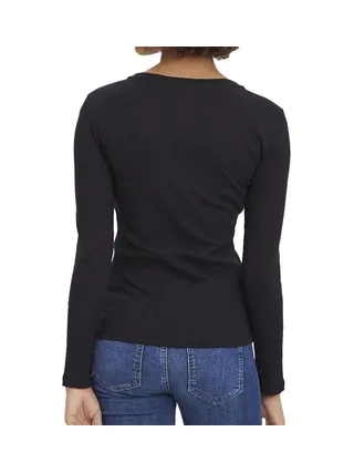 T-shirt Manches Longues Noir Femme Vero Moda Lavender 2