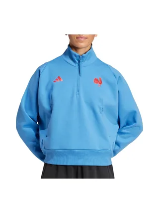 Équipe de France Sweat de Rugby Bleu Femme Adidas 1