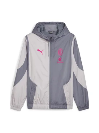 AC MILAN Veste survêtement Prematch Grise Homme Puma 23/24 1
