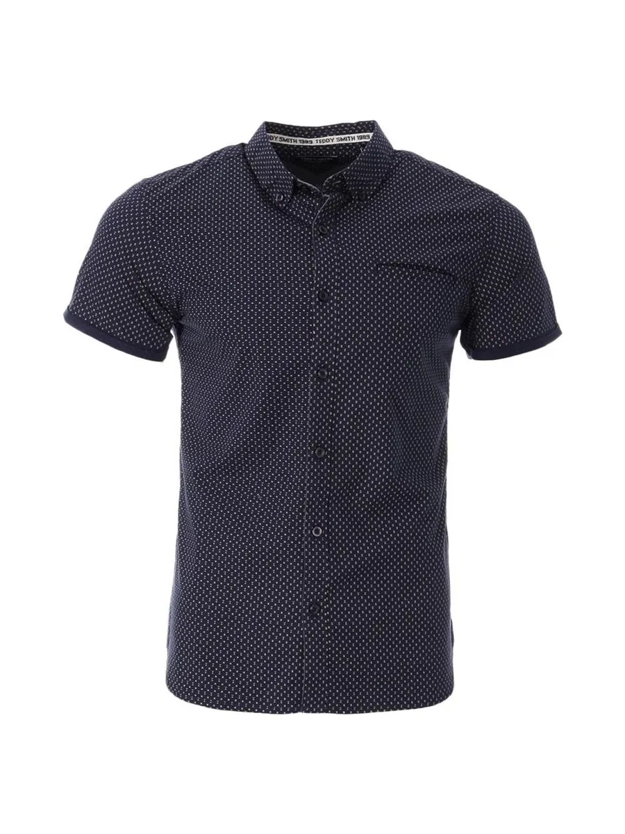 Chemise Marine à Motifs Homme Teddy Smith Cut Mc 10711556D 2