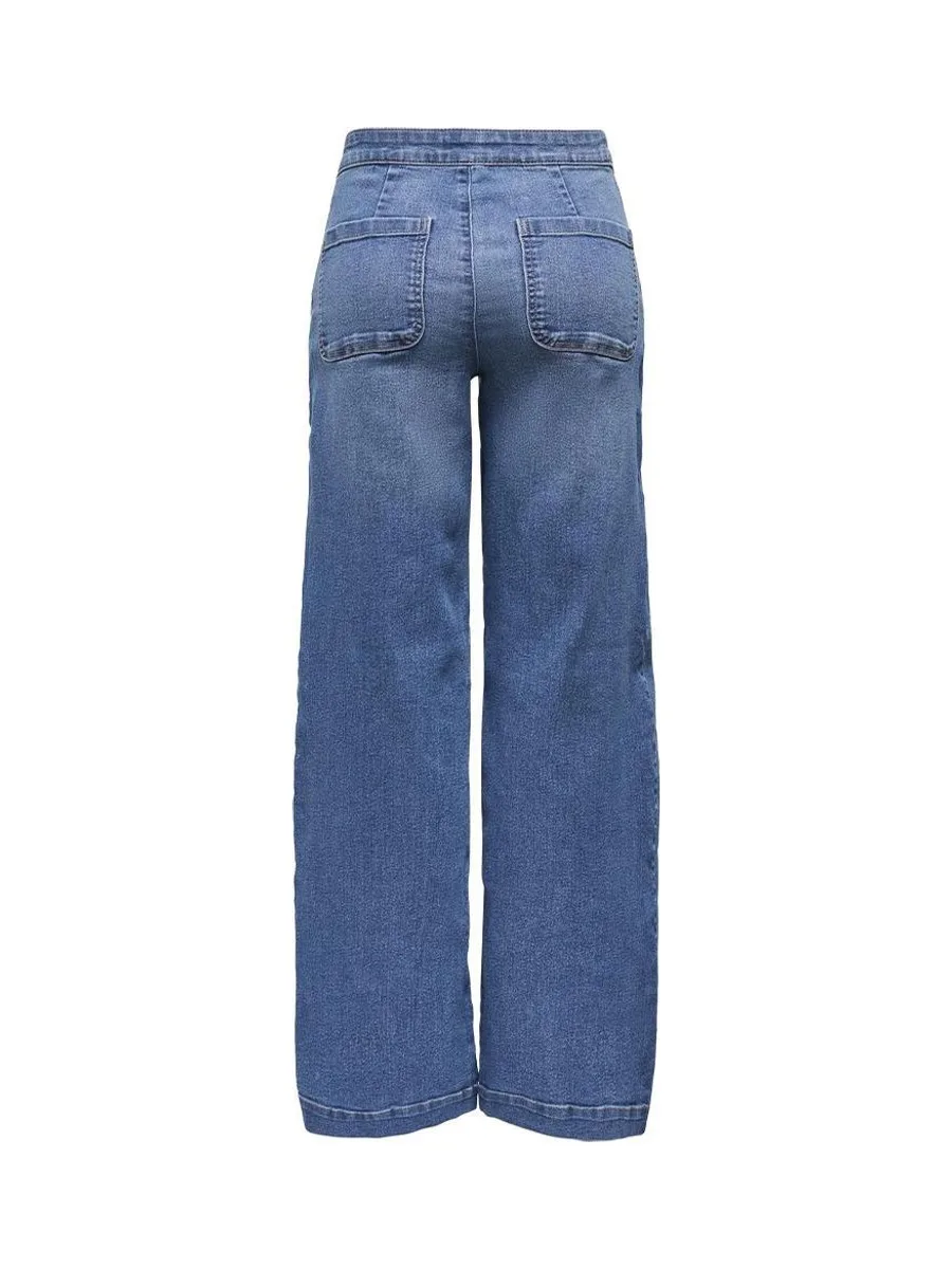 Jean Loose Bleu Moyen Femme Bleu Only Mollie 3