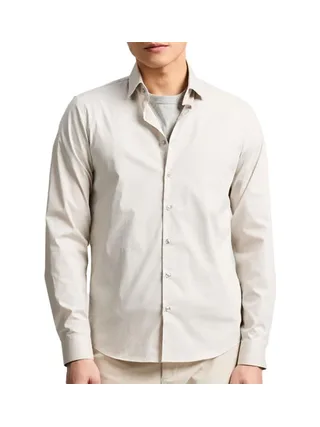 Chemise Beige Homme Calvin Klein Jeans Poplin Micro 1