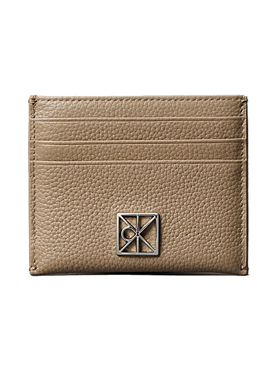 Étui Porte Carte Taupe Femme Calvin Klein Jeans Pebble 2