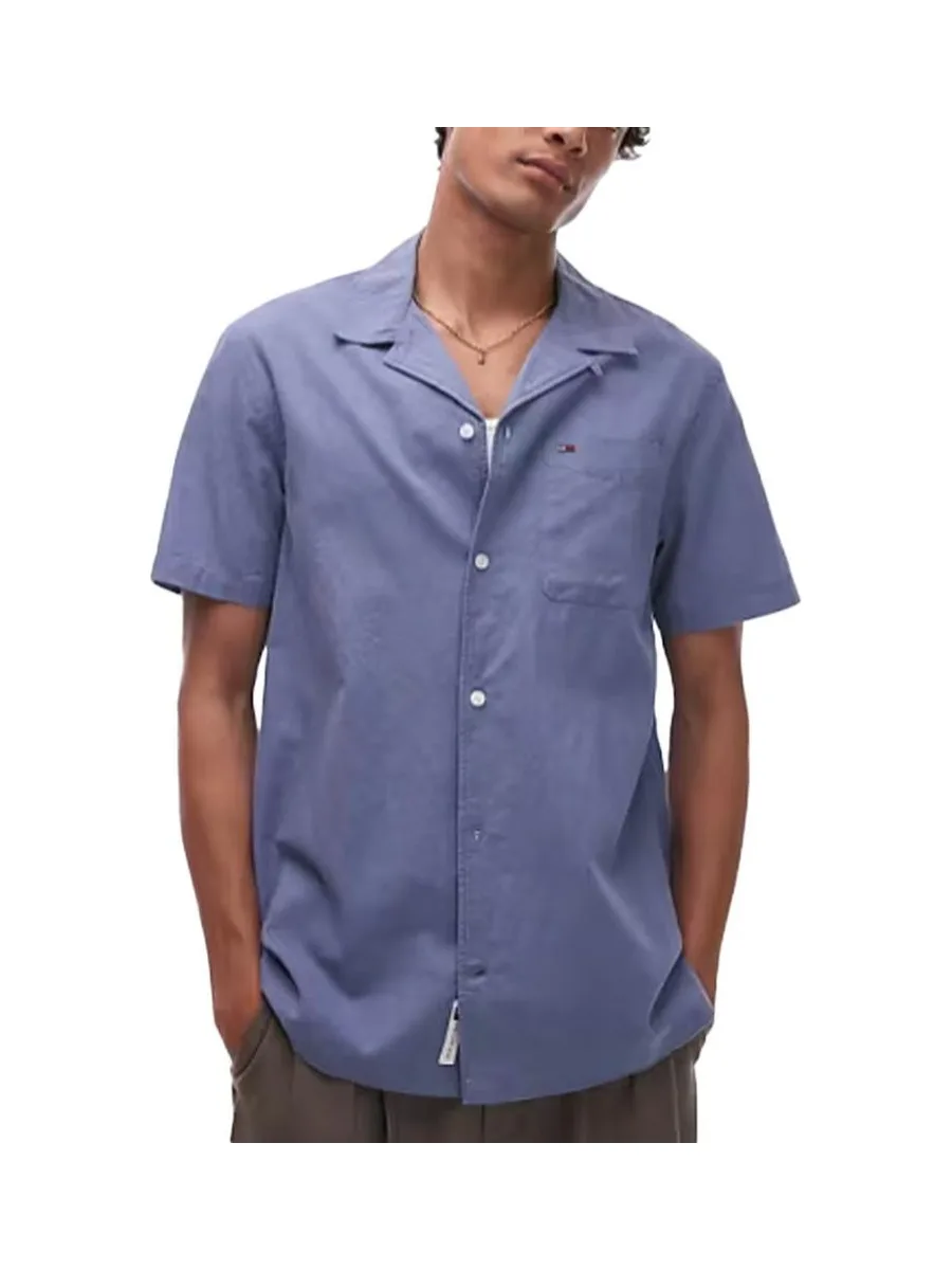 Chemisette Marine Homme Tommy Hilfiger Linen Blend Camp-aruba 2