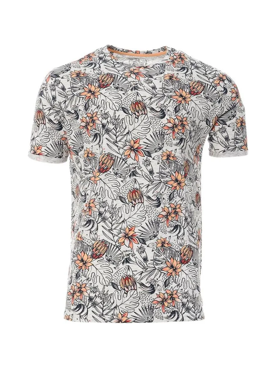 T-shirt Gris/Orange Homme RMS26 Aop 2