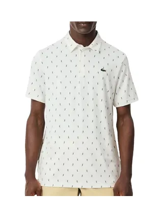Polo de Golf Blanc Homme Lacoste regular fit protection UV 1