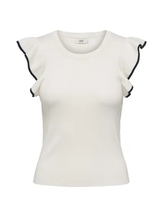 T-Shirt Blanc/Noir Femme JDY Adele 1
