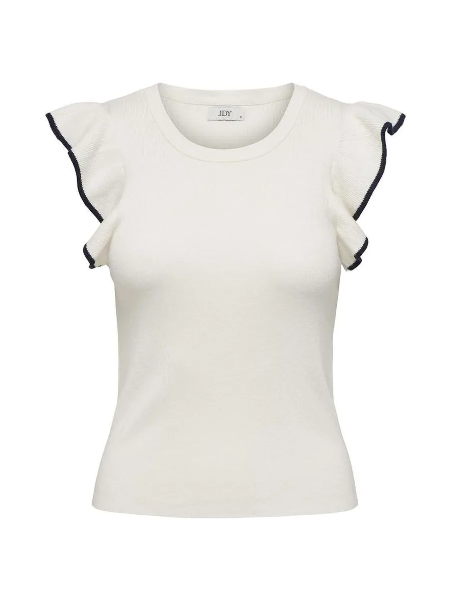 T-Shirt Blanc/Noir Femme JDY Adele 1