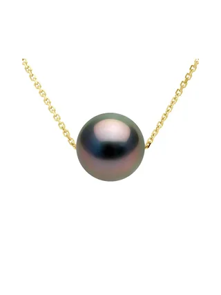 Collier Véritable Perle de Tahiti Ronde 8-9 mm — Or Jaune 375 Millièmes — 42 cm 1