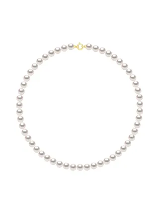 Collier Véritables Perles Akoya Rondes 8-8.5 mm — Or Jaune 750 Millièmes — 45 cm 1