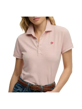 Polo Rose Femme Superdry Heritage Slim Fit 1