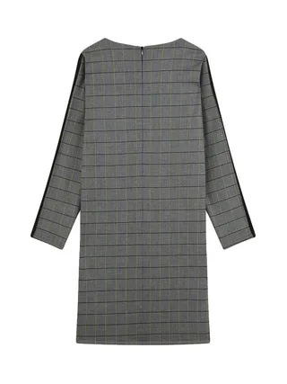 Robe grise à carreaux Femme TBS Jikel 2