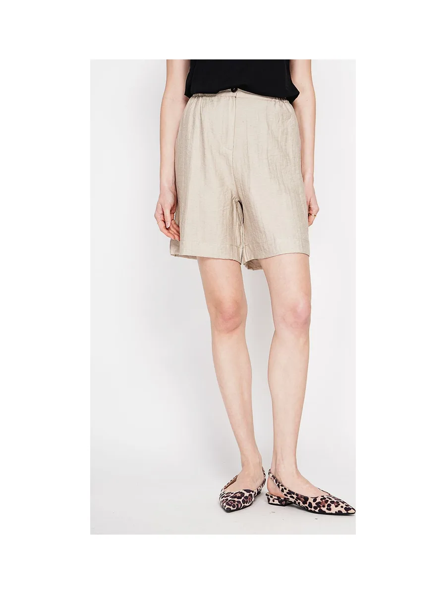 Bermuda taille haute coupe droite avec poche latérale 8