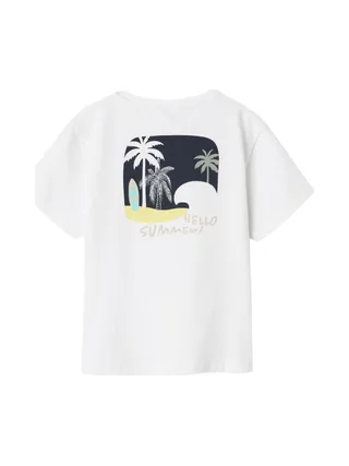 T-shirt Blanc Fille Name it Jerko 2