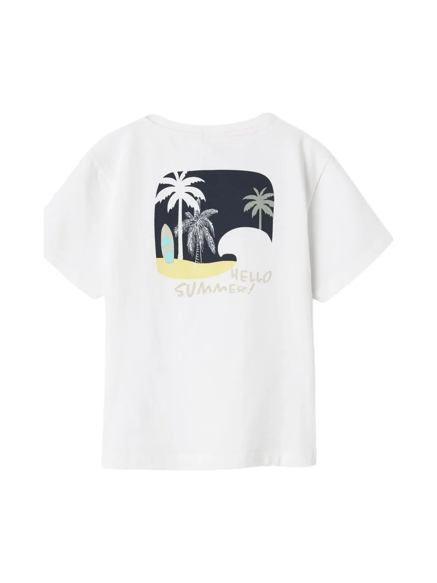 T-shirt Blanc Fille Name it Jerko 2