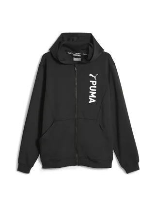 Sweat Zippé Noir Homme Puma Fit Double Knit 1