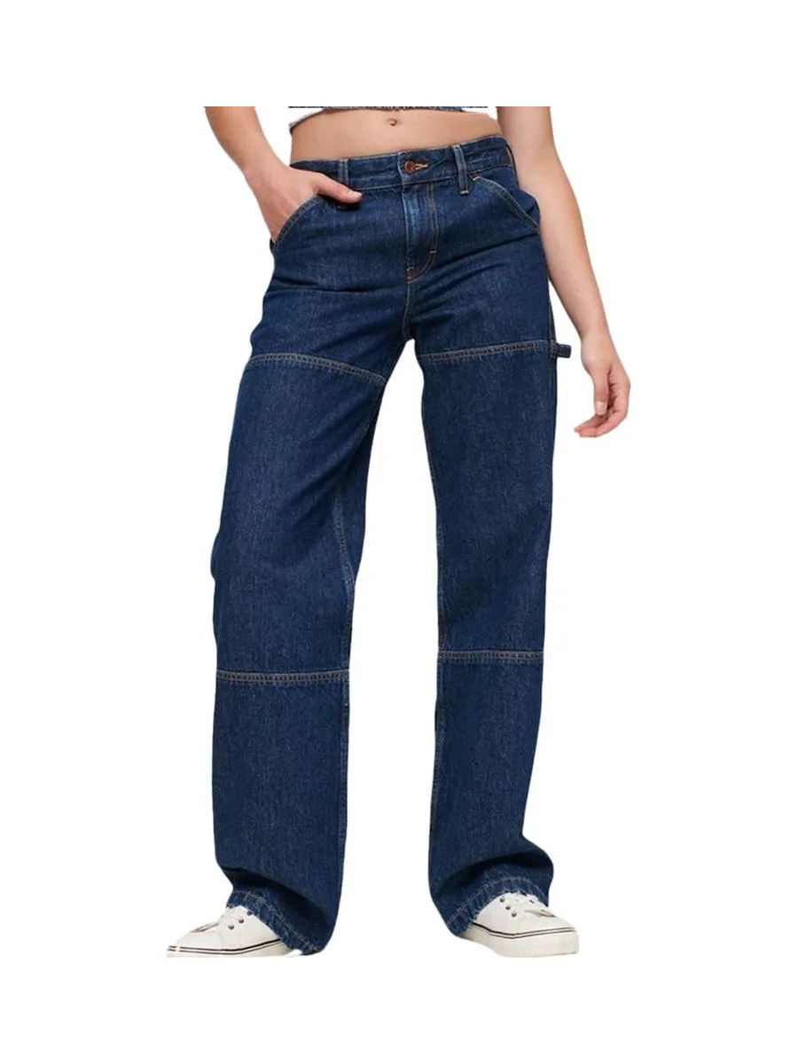 Jean Bleu Femme Superdry Rise Carpenter 2