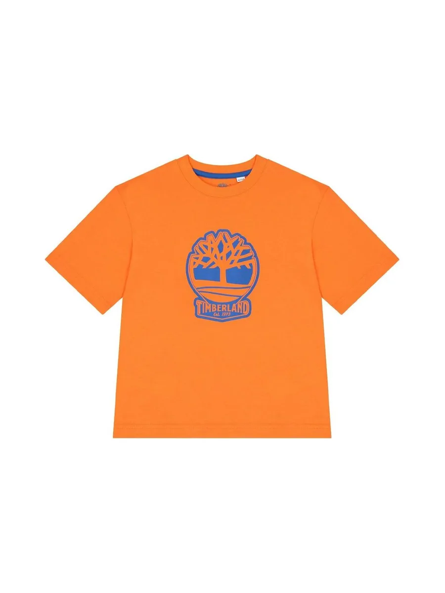 T-Shirt Orange Garçon Timberland T60422 Nectarine 3
