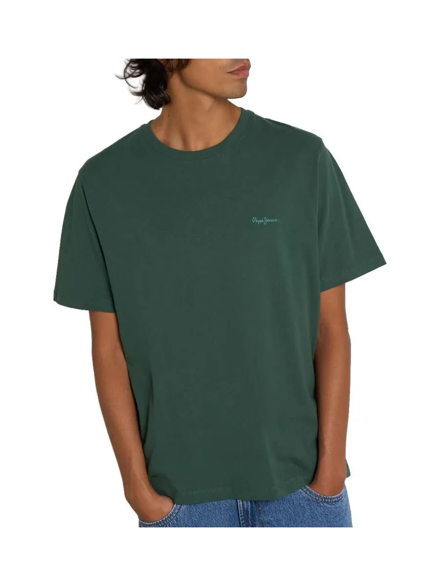 T-Shirt Vert Foncé Homme Pepe jeans Contrast Connor 2