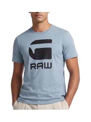 T-Shirt Bleu clair Homme G-Star RAW Logo 1