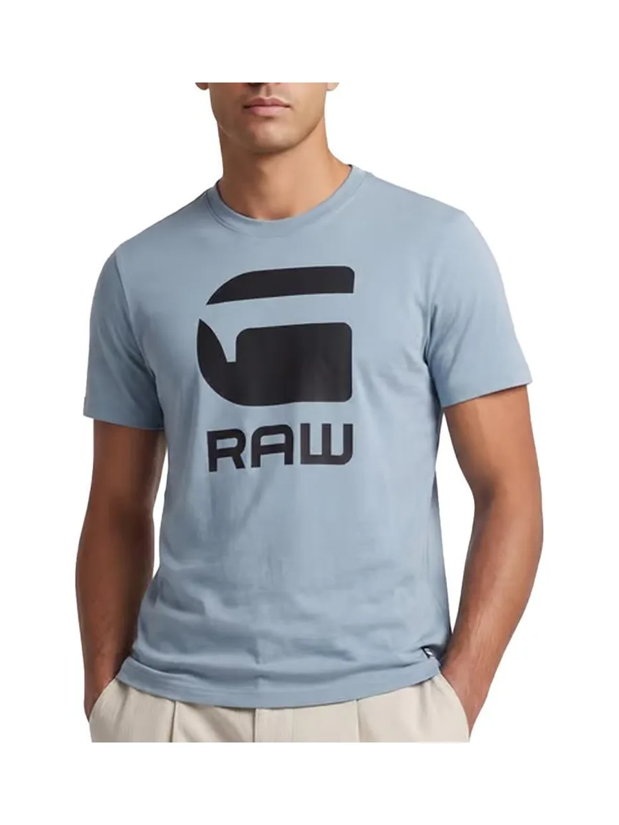 T-Shirt Bleu clair Homme G-Star RAW Logo 2