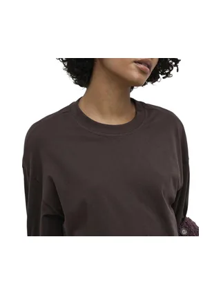 T-Shirt Manches Longues Marron Femme Only Happy1 3