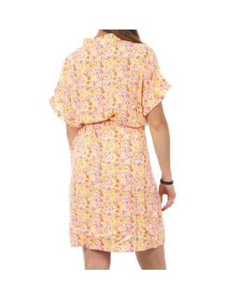 Robe Chemise Blanc/Jaune Femme Vero Moda Easy 2