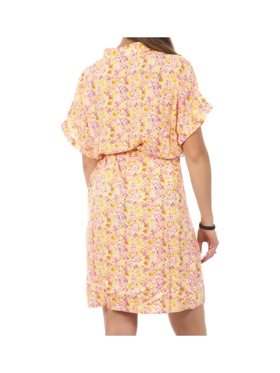 Robe Chemise Blanc/Jaune Femme Vero Moda Easy 2