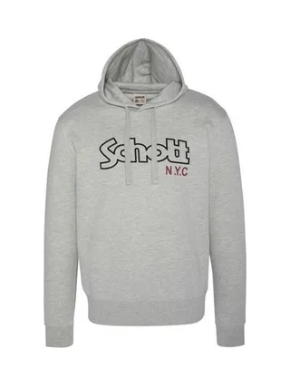 Sweat à capuche Gris Homme Schott Vintage 1