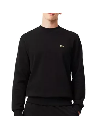 Sweat Noir Homme Lacoste Strip Crew 1