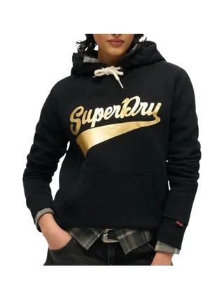 Sweat Noir Femme Superdry Super Athletics 1