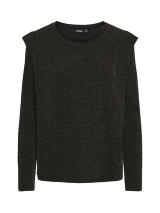 T-Shirt Manches Longues Noir Femme Pieces Nora 1